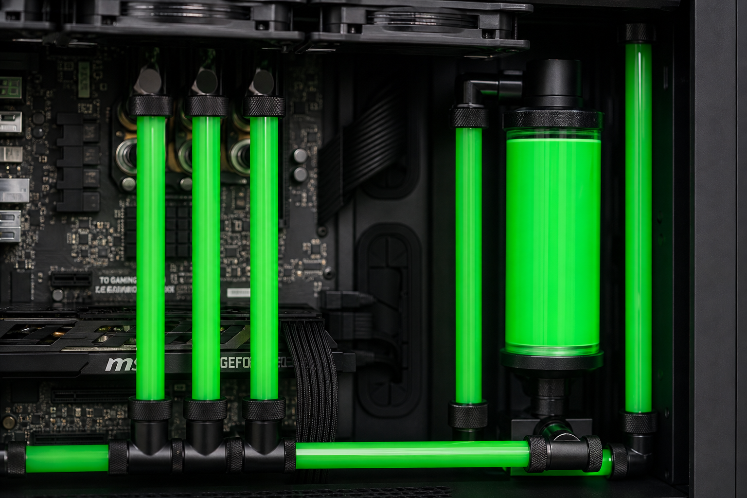 Neon Grid — геометричная green-петля в чёрном корпусе