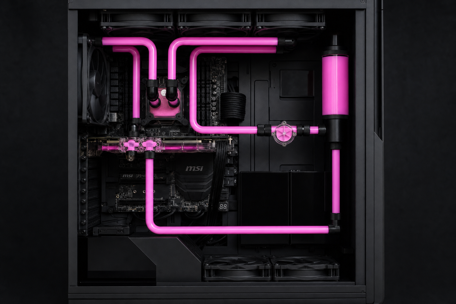 Pink Grid — rectilinear loop в чёрном корпусе