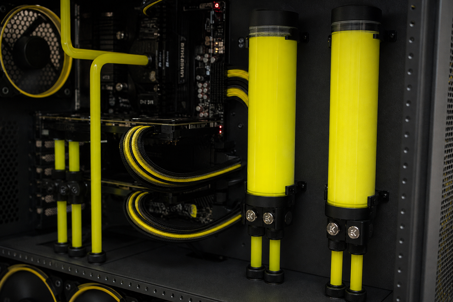 Industrial Yellow — dual reservoir, неоновая петля