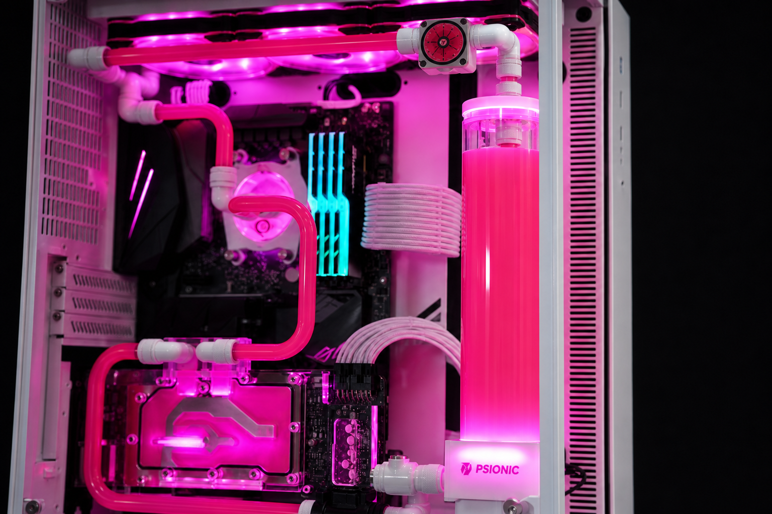 PSIONIC Pink — white O11, magenta loop и cyan RAM