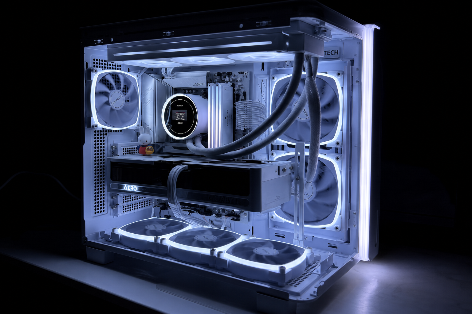 Snow White — белая AERO-сборка с AIO и Montech — фото 4