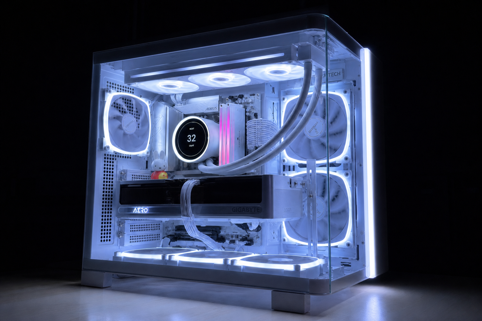 Snow White — белая AERO-сборка с AIO и Montech — фото 6
